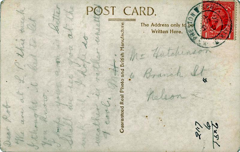 Post card 1936.jpg - The text of the reverse of the previous image - Date stamped Long Preston - 8th Sept 1936